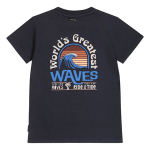 Tumble N'Dry - Bondi Beach organic cotton T-shirt | Dark Blue