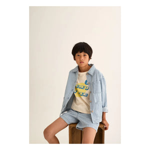 Cozmo - Sedir Striped Bermuda Shorts | Light Blue