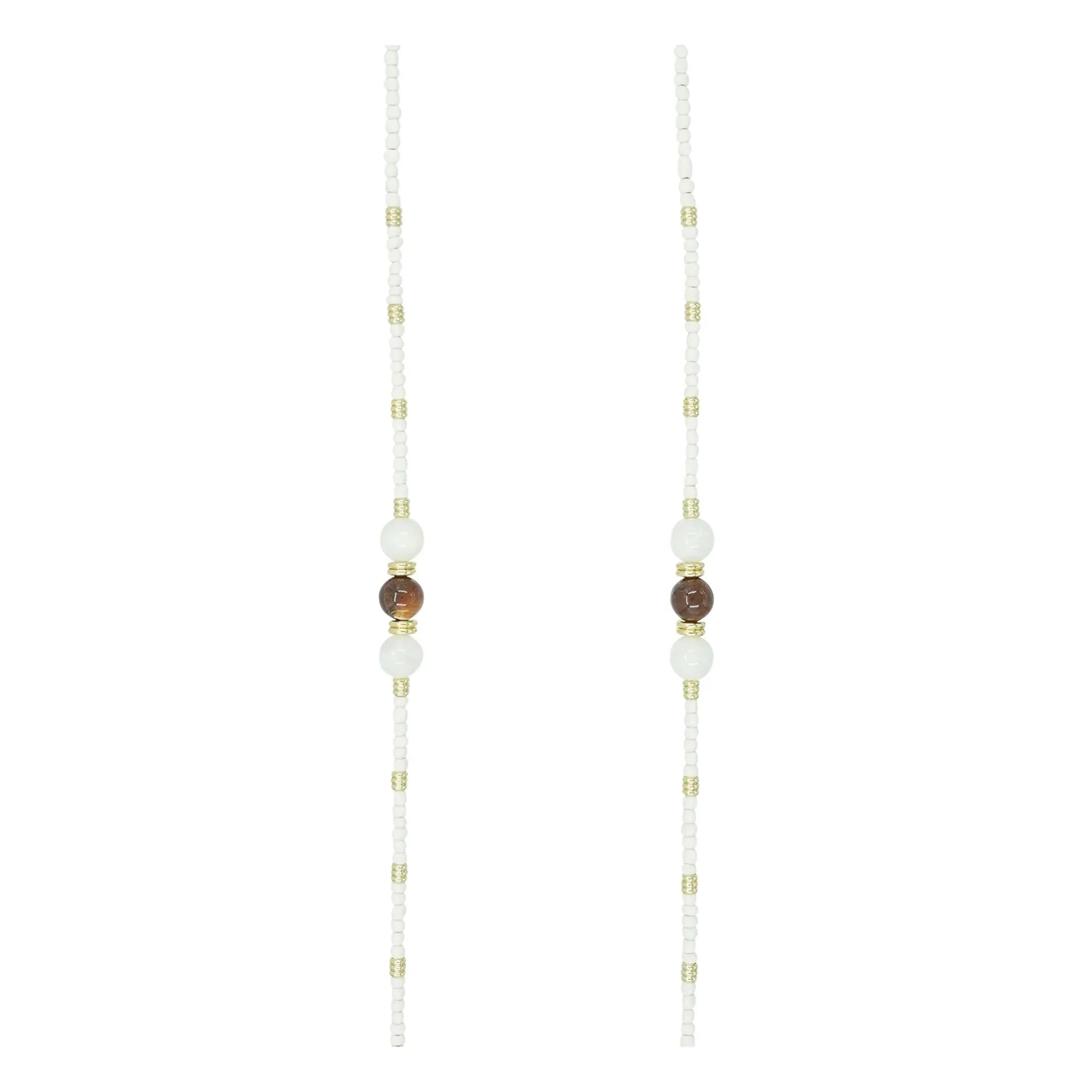 LaCoqueFrançaise - Iris Long Chain Necklace 120 cm | Beige
