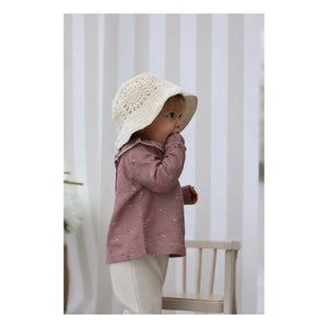 Lililotte - Charline Fleurie Organic Cotton Blouse | Powder Pink