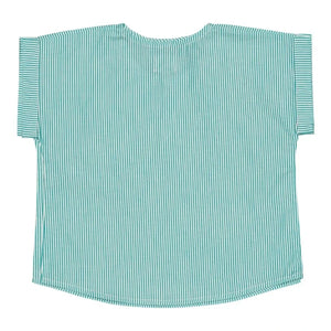 Loir - Kurta Striped Jacket | Turquoise