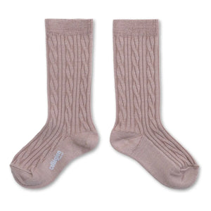 Collégien - Alix Merino Wool High Socks | Dust Pink