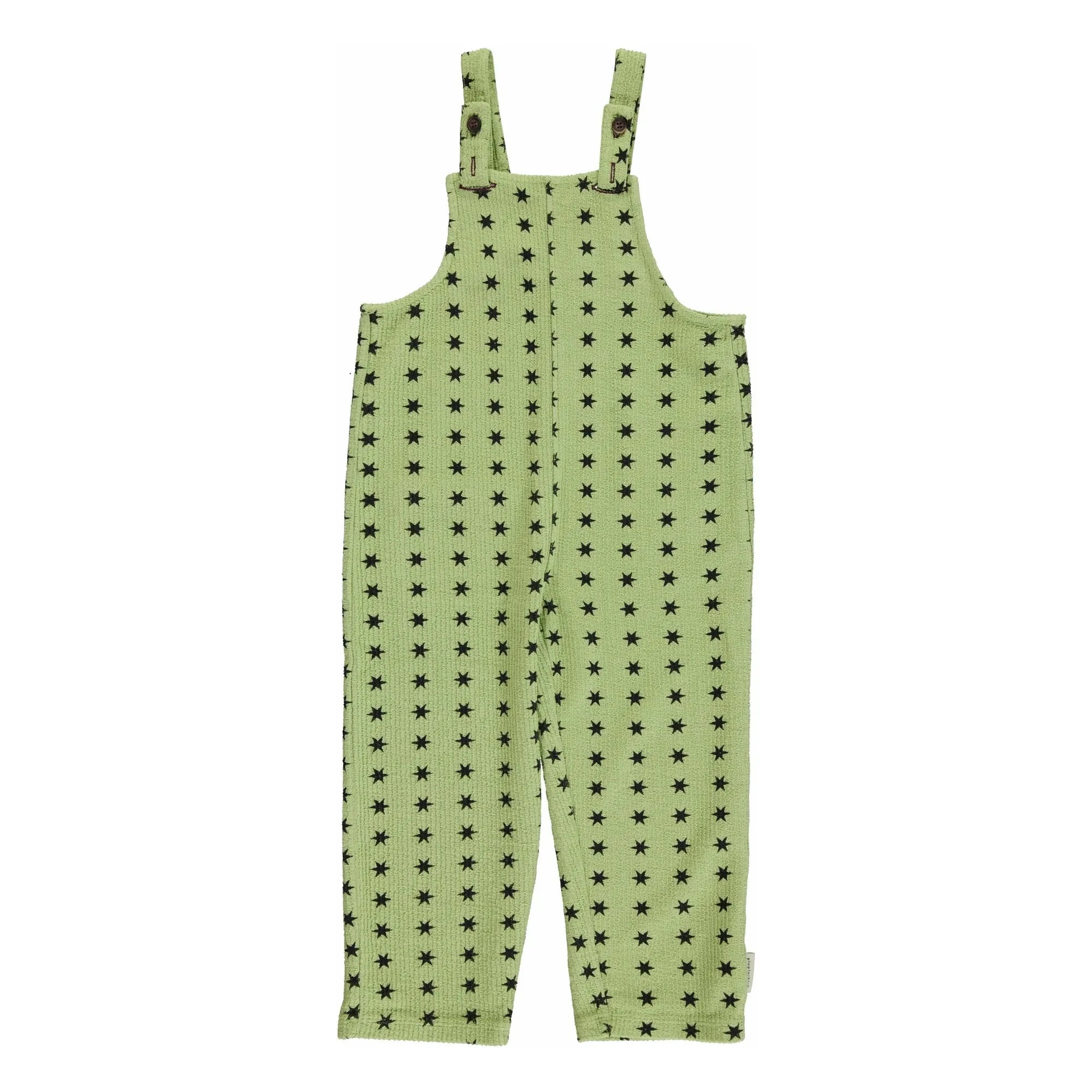 Piupiuchick - Fuzzy Organic Cotton Star Salopette | Green