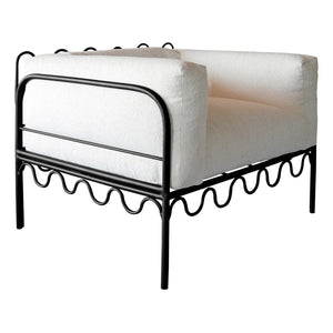 Honoré - Dolores Lounge Chair - Black Base | Blanc/Écru