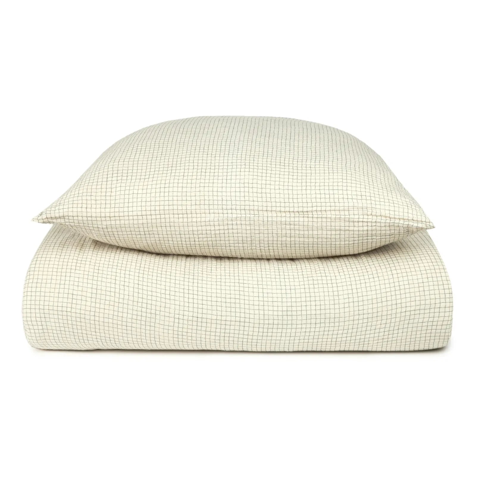 Nobodinoz - Wabi-Sabi Blue Checkered Bedding Set | Blue