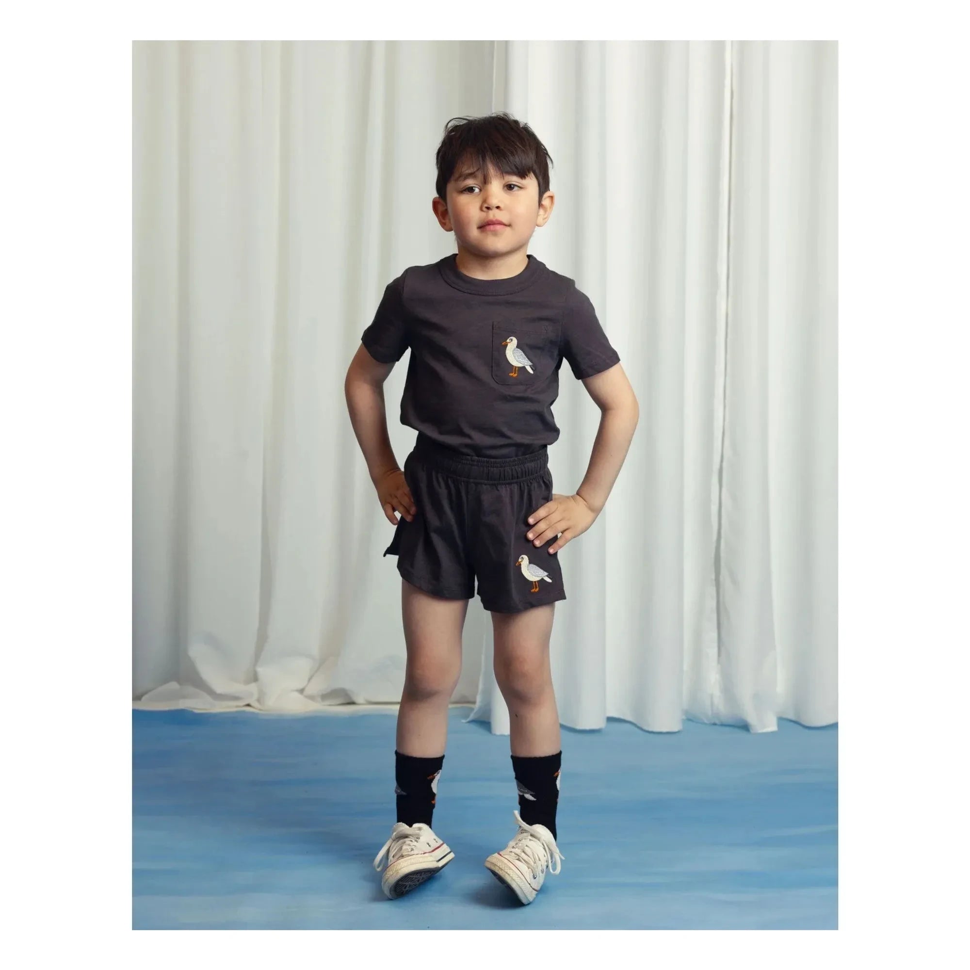 Mini Rodini - Seagull T-Shirt Organic Cotton | Black