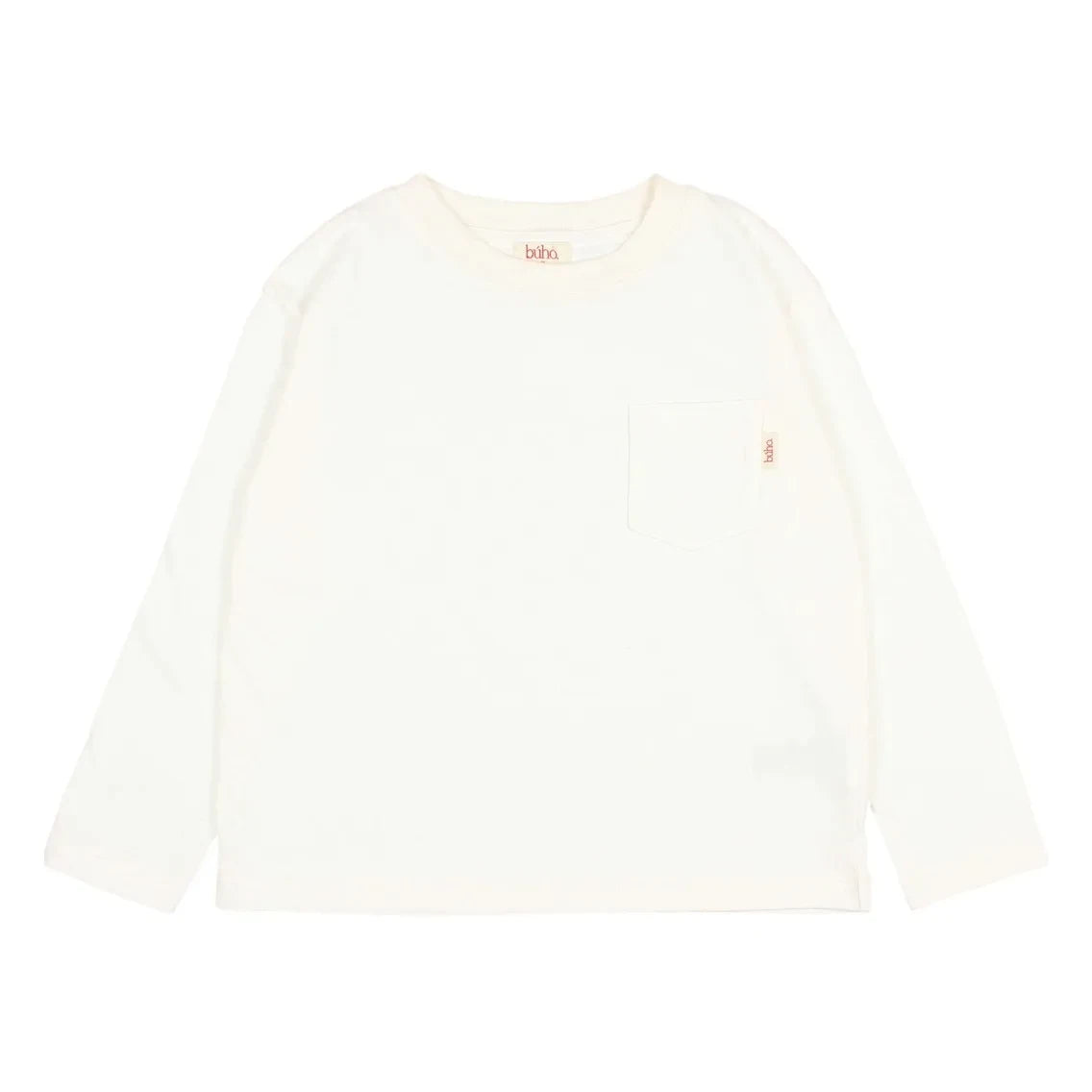 Búho - Organik pamuk cep detaylı T-shirt | Beyaz