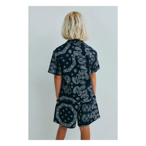 the new society - Bermuda Aster Bandana | Dark Blue