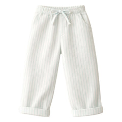 Lililotte - Paul Striped Gabardine Organic Cotton Pants | Mint Green