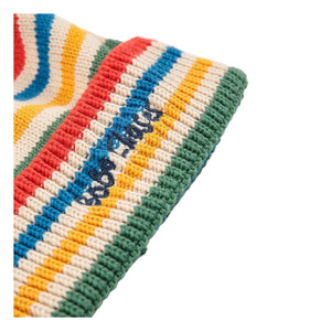Bobo Choses - Recycled Fiber Striped Beanie | Beige