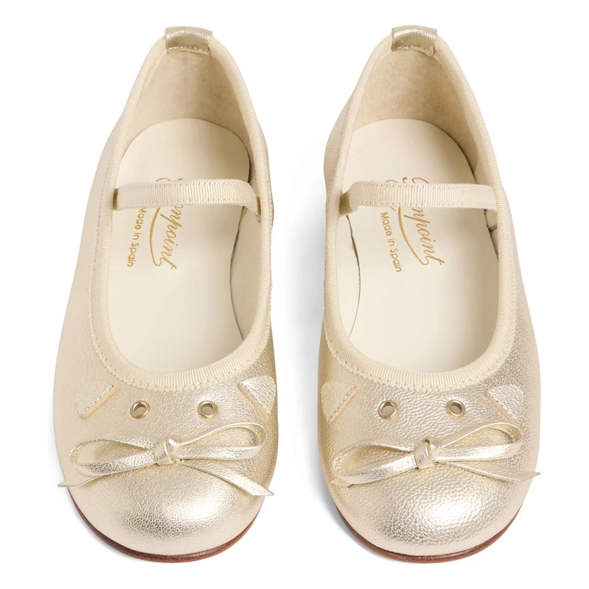 Bonpoint - Joie Leather Ballerinas | Gold