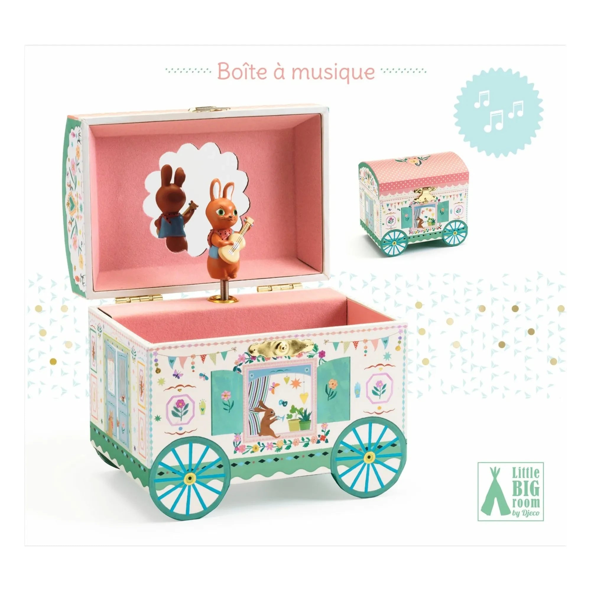 Djeco - Magical Wagon Jewelry Box | Dusty Pink