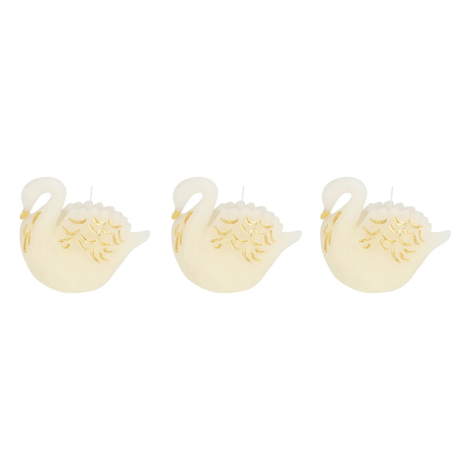 Meri Meri - Swan Mum Sets - 3'lü Set | Ecru