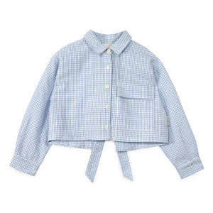 Mipounet - Sylvie Striped Bow Shirt | Light Blue