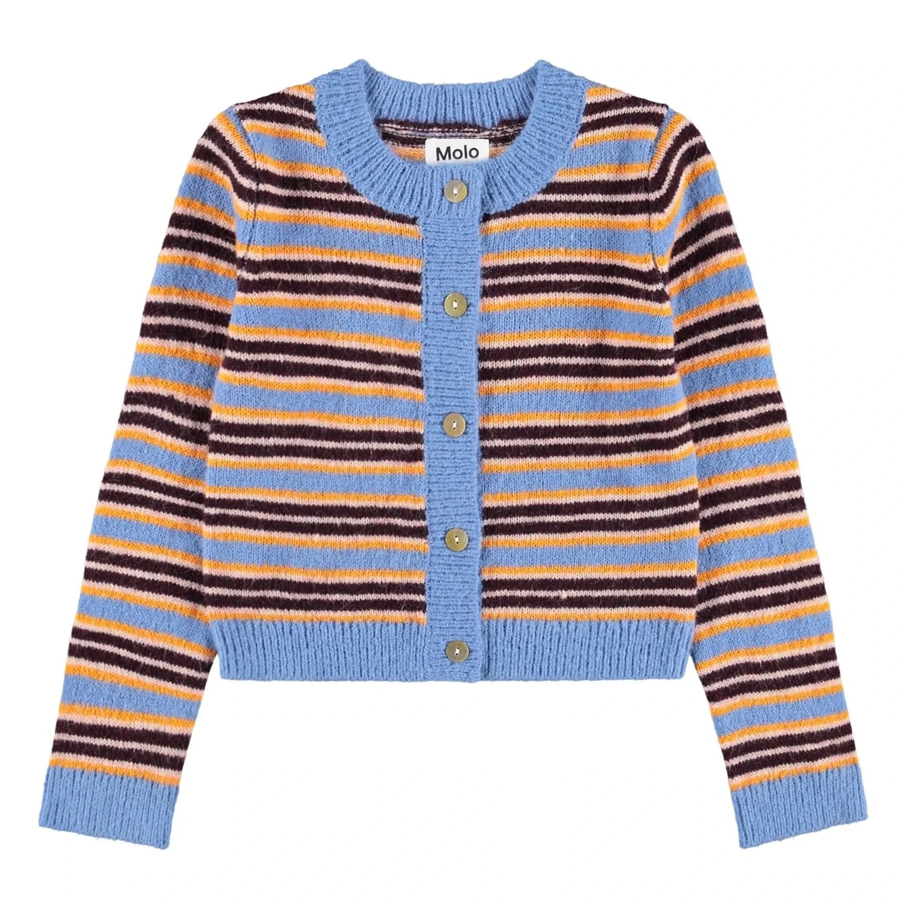 Molo - Striped Geraldine cardigan | Light Blue