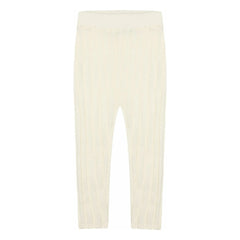 FUB - Organic Cotton Fine Knit Ribbed Leggings | Ecru