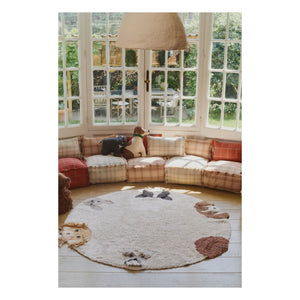 Lorena Canals - Tartan Pouf | Dust Pink