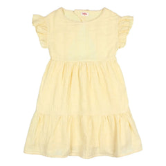 Búho - Lurex Cotton Open-Back Dress | Yellow