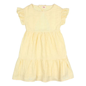 Búho - Lurex Cotton Open-Back Dress | Yellow