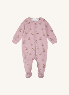 Petit Lem - Polka Dot Footed Modal and Organic Cotton Pajamas | Plum