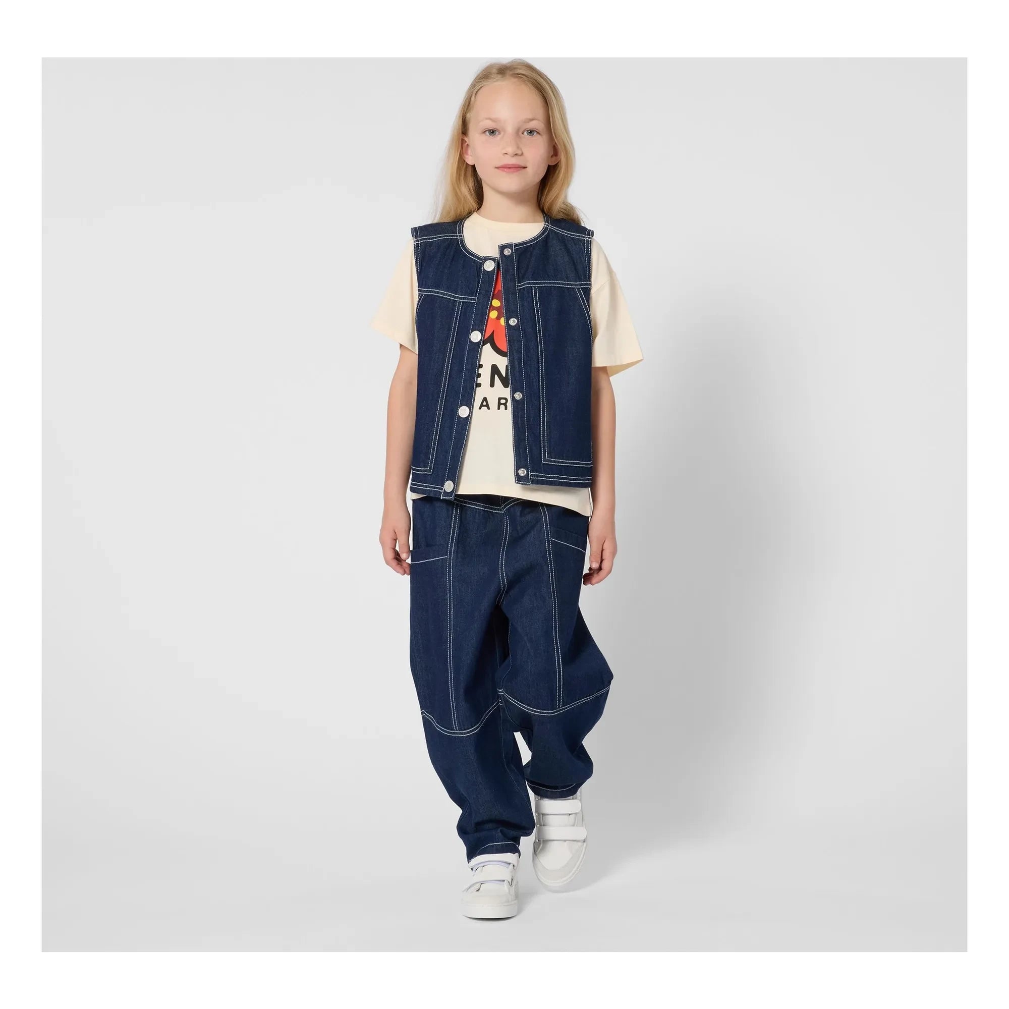 Kenzo - Kenzo Garden Sleeveless Denim Jacket | Dark Blue