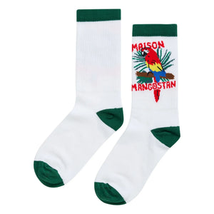 Maison Mangostan - Parrot Socks | White