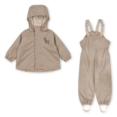 Konges Sløjd - Striped Rain Set | Beige