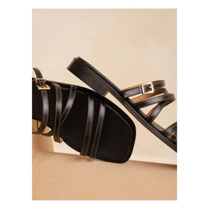 Bobbies - Isys Leather Sandals | Black