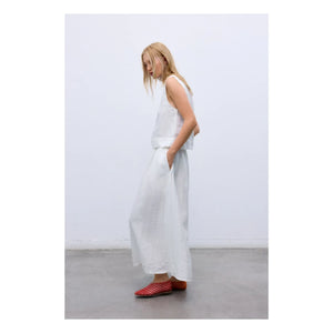 the new society - Melissa Linen Skirt | White