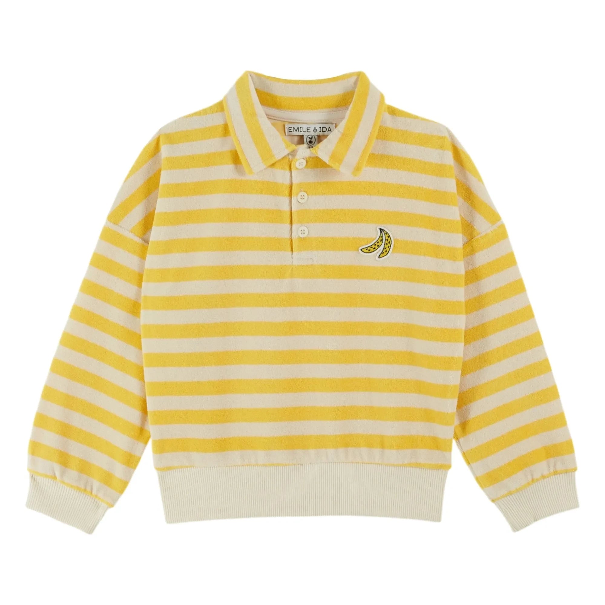 Emile et Ida - Striped Collar Organic Cotton | Yellow