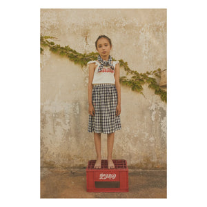 Tocoto Vintage - Cherry Jacquard Top | White