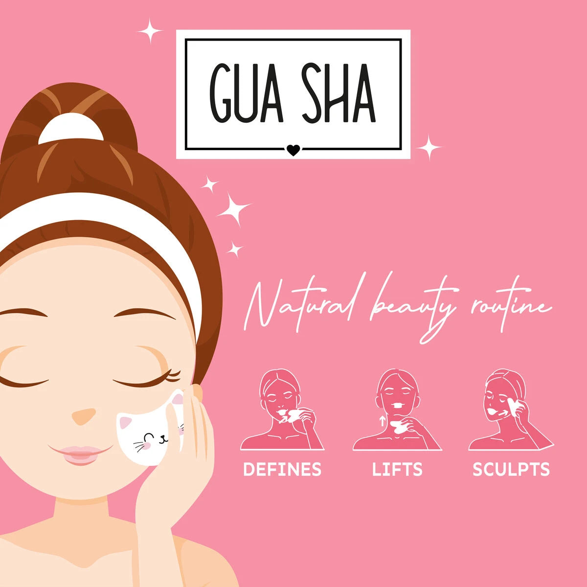 Legami - Facial Massage Accessory - Gua Sha - Kitty