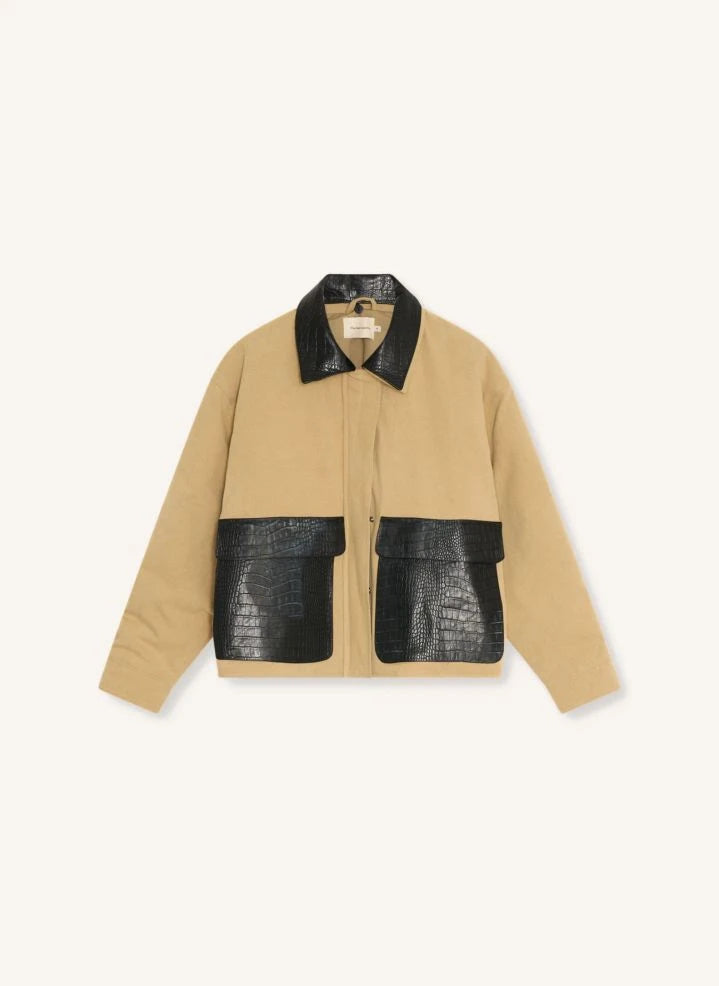 the new society - Flint Organic Cotton Jacket | Beige