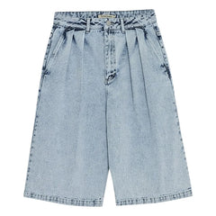 the new society - Cotton Bermuda Shorts | Denim Blue