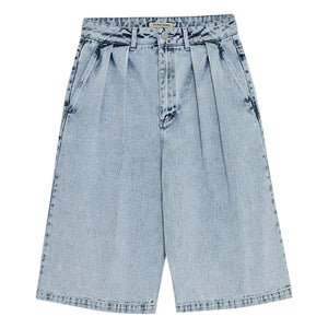 the new society - Cotton Bermuda Shorts | Denim Blue