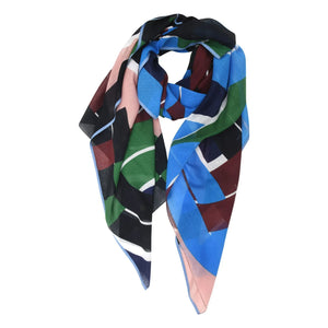 Mapoésie - Le Bal Cotton Scarf | Blue-Green