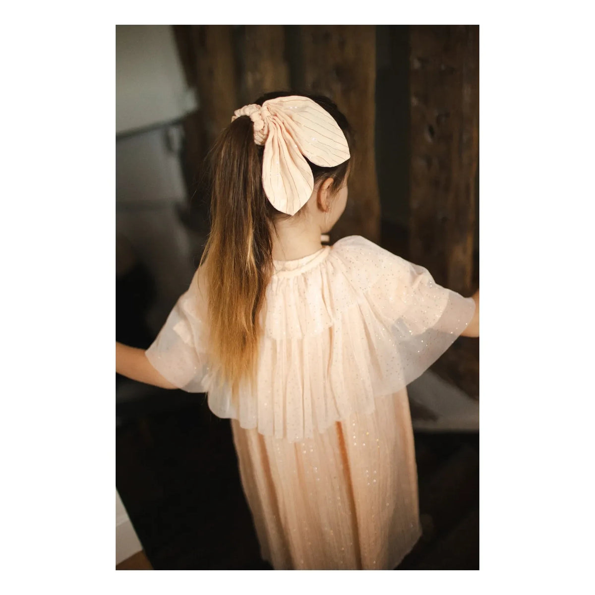 Louis Louise - Striped Dragonfly Hair Tie | Pale Pink