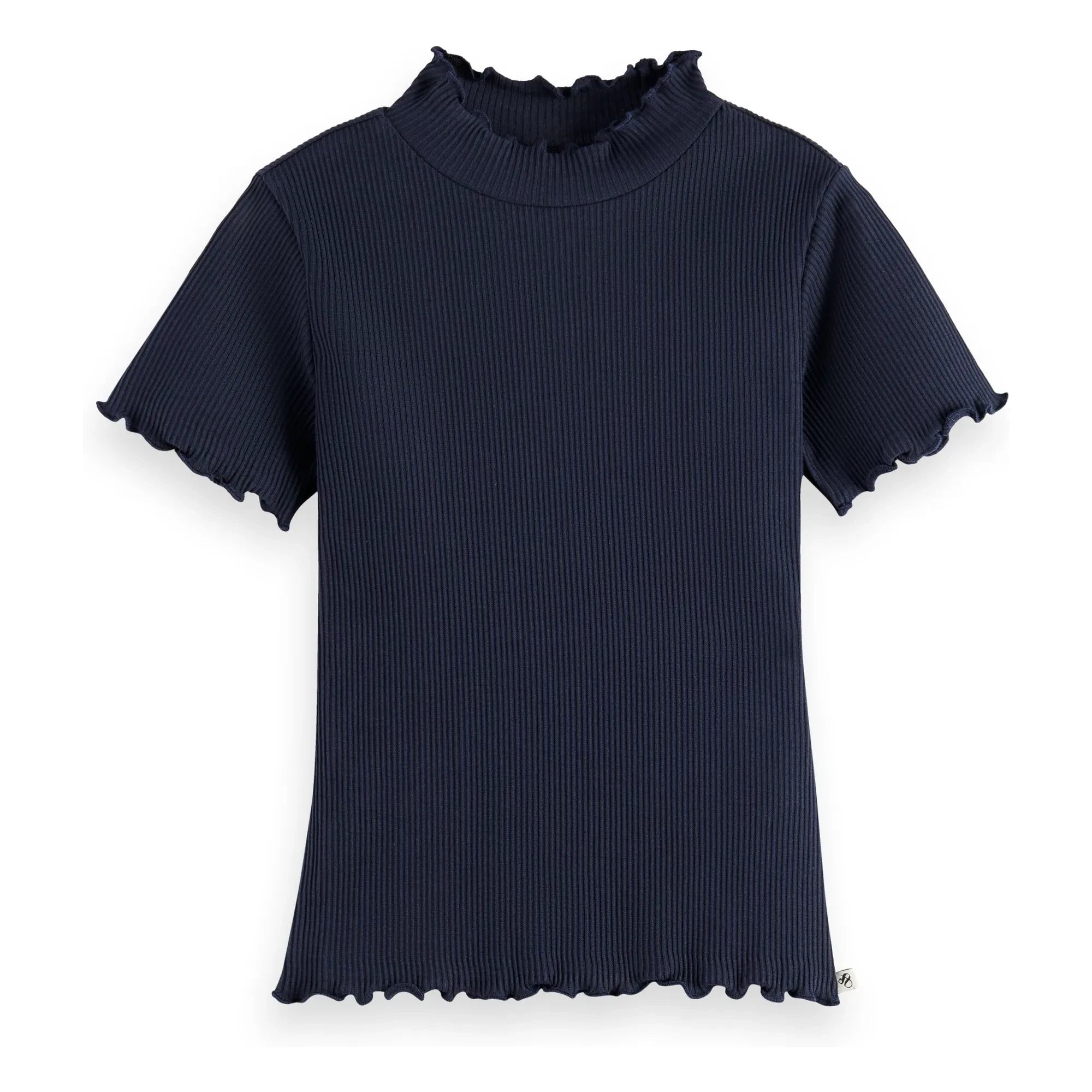 Scotch & Soda - Ribbed Organic Cotton T-Shirt | Navy Blue
