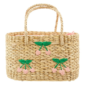 Emile et Ida - Cherry Wicker Basket | Natural