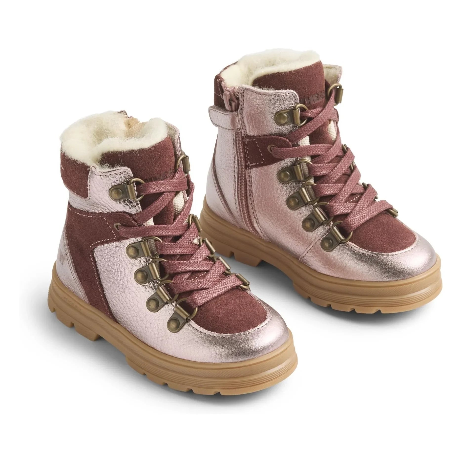 Wheat - Toni Hiker Tex Leather/Party Boots | Pink