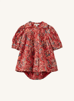 Caramel - Clara Liberty Baby Dress | Red