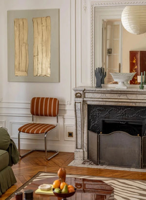 The Socialite Family - Striped Fabric Classica Chair | Camel