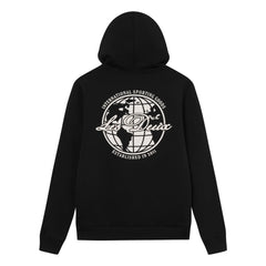 Les Deux - Ben Globe Organic Cotton Hoodie | Dark Black