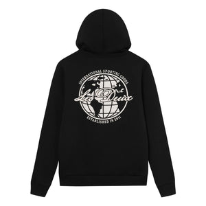Les Deux - Ben Globe Organic Cotton Hoodie | Dark Black