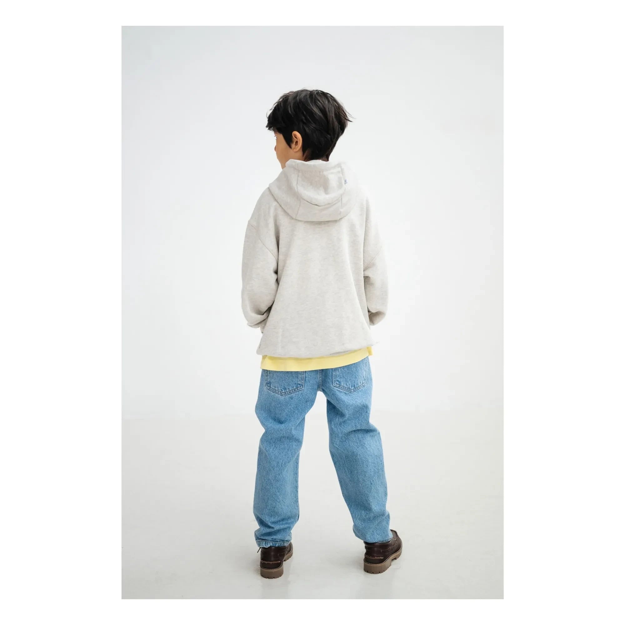 Repose AMS - Organic Cotton Logo Hoodie Sweatshirt | Gray Melange