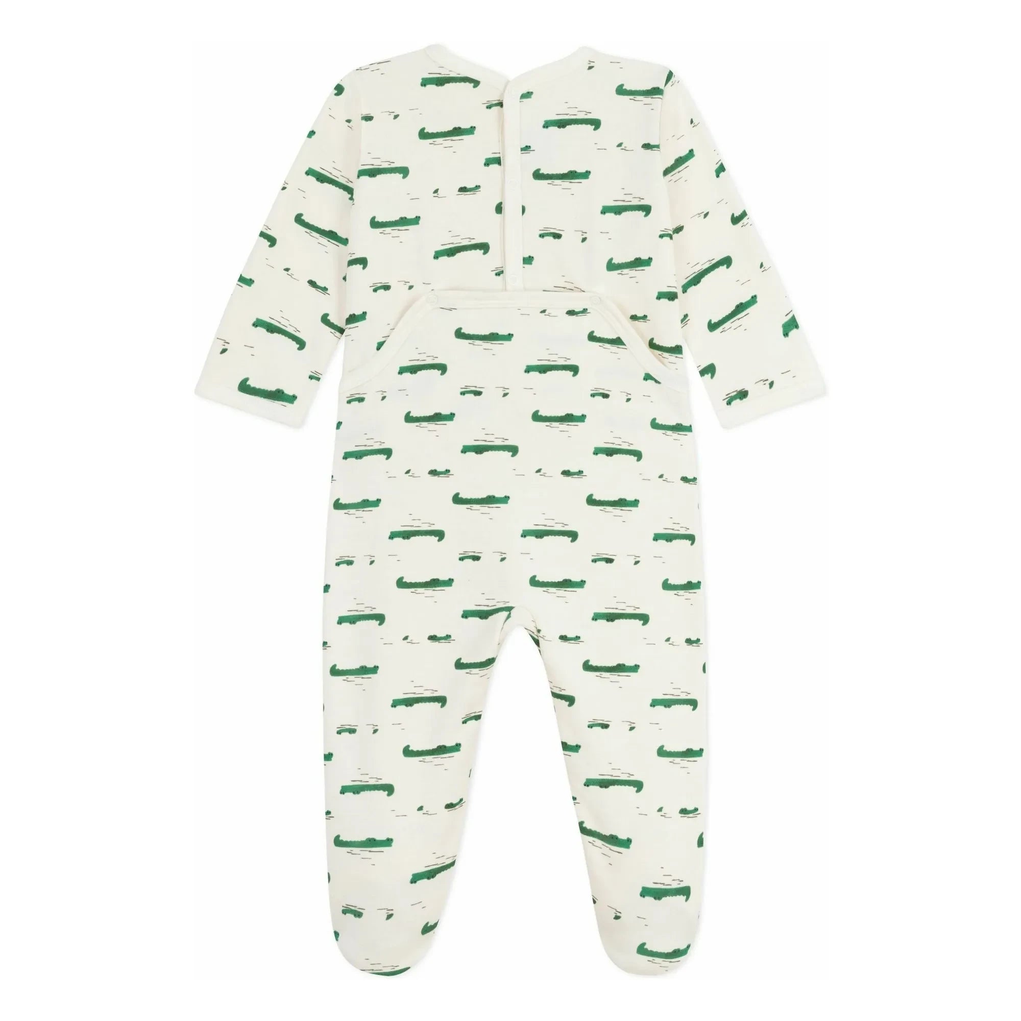 Petit Bateau - Pyjamas Dors Bien Back Crocodiles Organic Cotton | Ivory