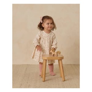 Quincy Mae - Organic Cotton Flower Dress | Ivory