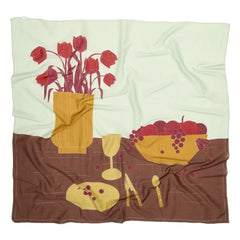 Becksöndergaard - Tables Cotton and Silk Scarf | Light Green