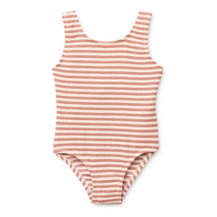 Liewood - Bianco Striped Swimwear Textured Recycled Fibres | Powder Pink