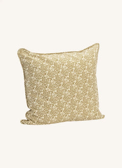 Madam Stoltz - Patterned cotton pillowcase | Caramel